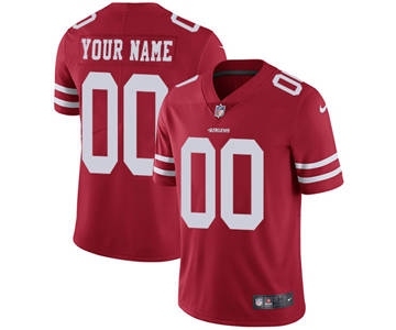 Men's San Francisco 49ers Customized Red Team Color Vapor Untouchable Custom Limited Football Jersey