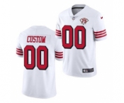 Men's San Francisco 49ers Customized White 75th Anniversary Throwback Vapor Limited Football Stitched Jersey