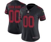 Women's San Francisco 49ers Customized Black Alternate Jersey