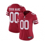 Women's San Francisco 49ers Customized Red Home Jersey