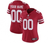 Women's San Francisco 49ers Customized Red Home Jersey