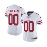 Women's San Francisco 49ers Customized White Road Jersey