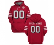 Men's San Francisco 49ers Active Custom 2021 Red 75th Anniversary Pullover Football Hoodie