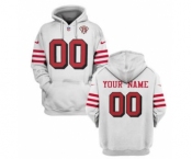 Men's San Francisco 49ers Active Custom 2021 White 75th Anniversary Pullover Football Hoodie