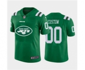 Men's Jets Custom Green Football Team Big Logo Fashion Vapor Limited Jersey