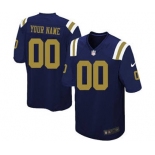 Men's New York Jets Customized Navy Blue Alternate Limited Football Jersey