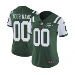 Women's New York Jets Customized Green Home Jersey