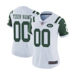 Women's New York Jets Customized White Road Jersey