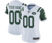 Women's New York Jets Customized White Road Jersey