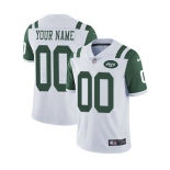 Youth New York Jets Customized White Custom Football Jersey