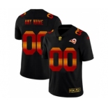 Men's Los Angeles Rams Custom Black Red Orange Stripe Vapor Limited Football Jersey