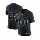 Men's Los Angeles Rams Custom Team Logo Dual Overlap Limited Football Jersey Black