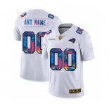 Men's Los Angeles Rams Custom White Multi-Color 2020 Football Crucial Catch Limited Football Jersey