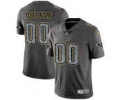 Men's Los Angeles Rams Customized Gray Static Vapor Untouchable Limited Football Jersey