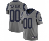 Men's Los Angeles Rams Customized Gray Stitched Football Limited Inverted Legend Jersey