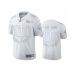 Men's Rams Custom White Platinum Stitched Olive Branch MVP Edition Limited Jersey