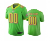 Men's Eagles Customized Vapor Limited City Edition Green Jersey