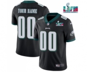 Men's Philadelphia Eagles ACTIVE PLAYER Custom Black Super Bowl LVII Patch Vapor Untouchable Limited Stitched Jersey