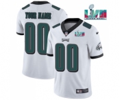 Men's Philadelphia Eagles ACTIVE PLAYER Custom White Super Bowl LVII Patch Vapor Untouchable Limited Stitched Jersey