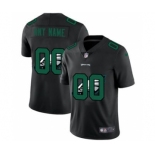 Men's Philadelphia Eagles Custom Team Logo Dual Overlap Limited Football Jersey Black