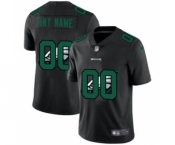 Men's Philadelphia Eagles Custom Team Logo Dual Overlap Limited Football Jersey Black