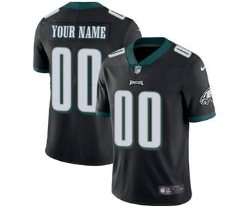 Men's Philadelphia Eagles Customized Black Alternate Vapor Untouchable Custom Limited Football Jersey