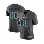 Men's Philadelphia Eagles Customized Gray Static Vapor Untouchable Custom Limited Football Jersey