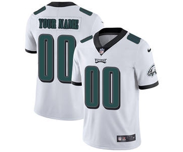 Men's Philadelphia Eagles Customized White Vapor Untouchable Custom Limited Football Jersey