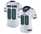 Women's Philadelphia Eagles Customized White Road Jersey