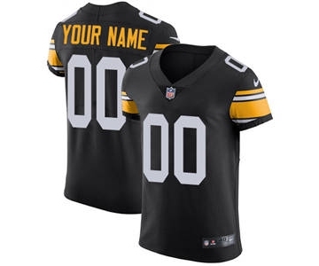 Men's Pittsburgh Steelers Customized Black Alternate Vapor Untouchable Custom Elite Football Jersey