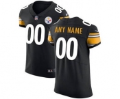 Men's Pittsburgh Steelers Customized Black Team Color Vapor Untouchable Custom Elite Football Jersey