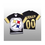 Men's Pittsburgh Steelers Custom Black Mitchell & Nell Big Face Fashion Limited Football Jersey