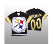 Men's Pittsburgh Steelers Custom Black Mitchell & Nell Big Face Fashion Limited Football Jersey