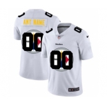 Men's Pittsburgh Steelers Custom White Team Logo Dual Overlap Limited Football Jersey