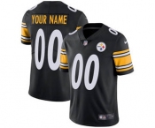 Men's Pittsburgh Steelers Customized Black Team Color Vapor Untouchable Custom Limited Football Jersey