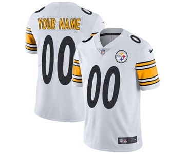 Men's Pittsburgh Steelers Customized White Vapor Untouchable Custom Limited Football Jersey