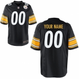 Men's Pittsburgh Steelers Nike Black Custom Game Jersey