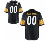 Men's Pittsburgh Steelers Nike Black Custom Game Jersey