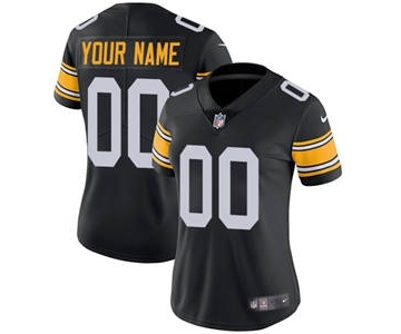 Women's Pittsburgh Steelers Customized Black Alternate Jersey