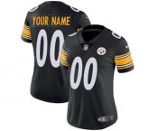 Women's Pittsburgh Steelers Customized Black Home Jersey