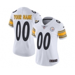 Women's Pittsburgh Steelers Customized White Road Jersey