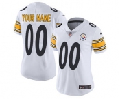 Women's Pittsburgh Steelers Customized White Road Jersey