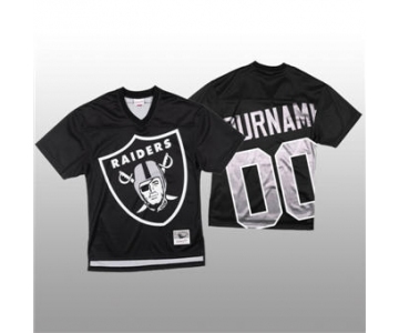 Men's Las Vegas Raiders Custom Black Mitchell & Nell Big Face Fashion Limited Football Jersey