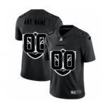 Men's Las Vegas Raiders Custom Team Logo Dual Overlap Limited Football Jersey Black