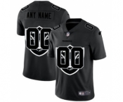 Men's Las Vegas Raiders Custom Team Logo Dual Overlap Limited Football Jersey Black