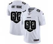 Men's Las Vegas Raiders Custom White Team Logo Dual Overlap Limited Football Jersey