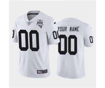 Men's Las Vegas Raiders White ACTIVE PLAYER Custom 2020 Inaugural Season Vapor Limited Stitched Football Jersey