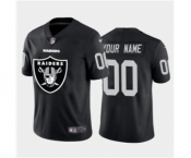 Men's Raiders Custom Black Football Team Big Logo Fashion Vapor Limited Jersey