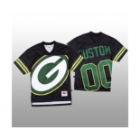 Men's Green Bay Packers Custom Black Mitchell & Nell Big Face Fashion Limited Football Jersey