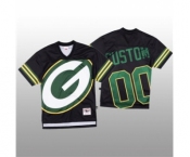 Men's Green Bay Packers Custom Black Mitchell & Nell Big Face Fashion Limited Football Jersey